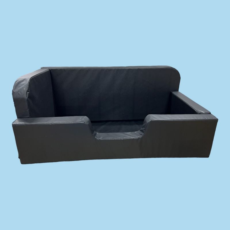 Low Bed Safe Surround with High Back Wall and one end BLACK