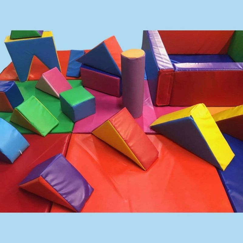 Multy Colour15 Piece Soft Play Set, Ball Pond, 9 Mats