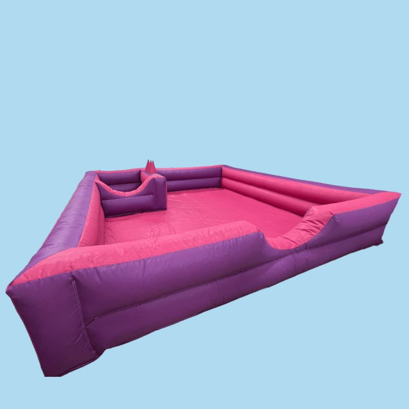 Pink and Purple Inflatable Surround  with Air Juggler Ball Pond (Stock)