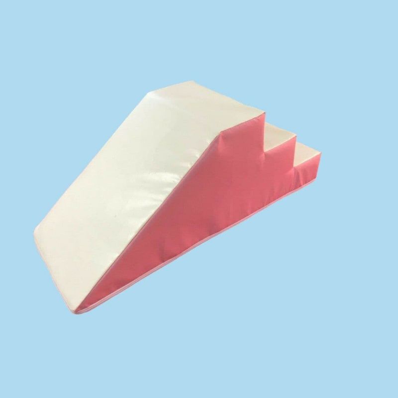 WHITE & PINK Soft Play Step & Slide  ideal soft play 120cm x 45cm x 45.cm