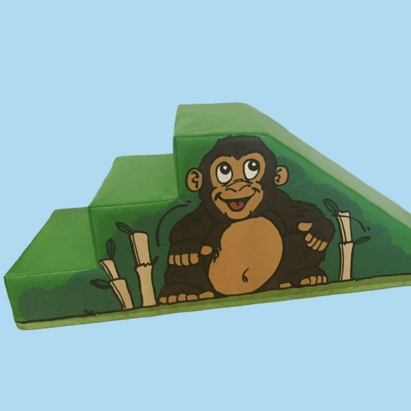 WILD ANIMALS  Soft Play Step & Slide  120cm x 45cm x 45cm