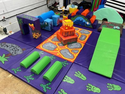 12 Mat DINOSAUR Soft Play Activity Set - STOC