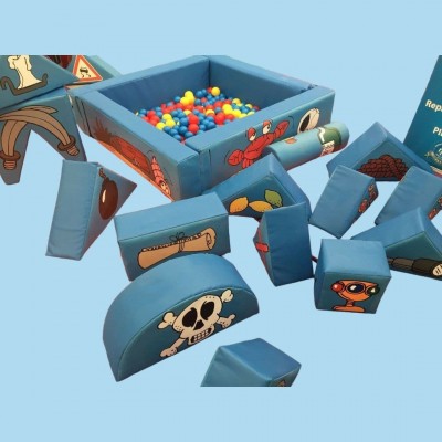 15 Piece Soft Play Set - Ball Pond - PIRATE T