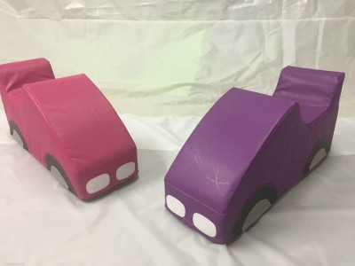 3 x Soft Play Sit on Car  Approx 30 x 15 x 8 