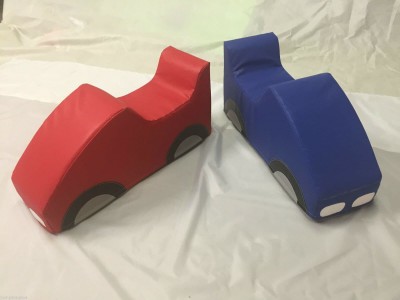 3 x Soft Play Sit on Car  Approx 30 x 15 x 8 