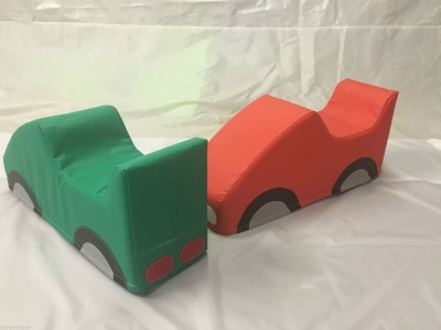 3 x Soft Play Sit on Car  Approx 30 x 15 x 8 