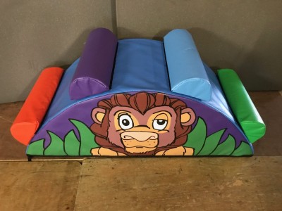 4 Log Hand Painted Jungle Soft Play Hump