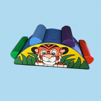 4 Log Hand Painted Jungle Soft Play Hump