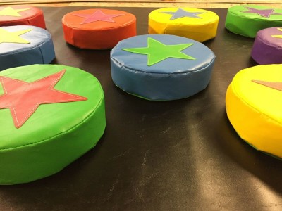 6 x  Applique STAR Soft Play Stepping Stones 