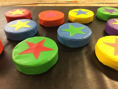 6 x  Applique STAR Soft Play Stepping Stones 