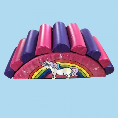 9 Log Unicorn Soft Play Hump - Pink and Purpl