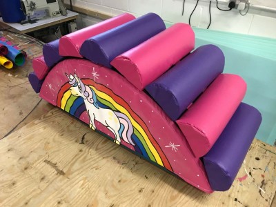 9 Log Unicorn Soft Play Hump - Pink and Purpl