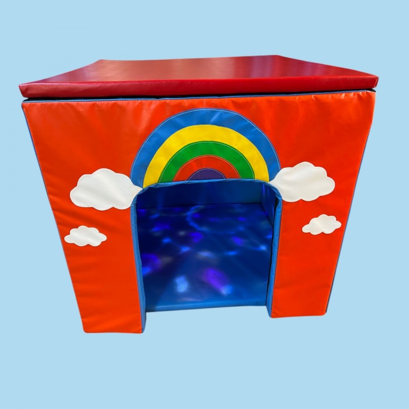 Light & Sound Sensory Cube RAINBOW Design