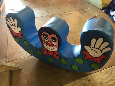 Double Rocker CLOWN Circus Theme Hand Painted