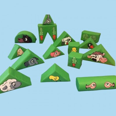 Farm Animals  15 Piece Soft Play Set in a Bag