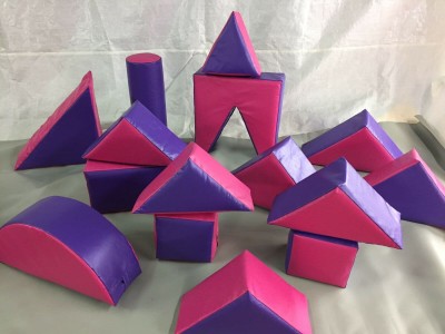 PINK / PURPLE  15 Piece Soft Play Set in a Ba