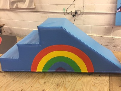Rainbow Soft Play Step & Slide 120cm x 45cm x