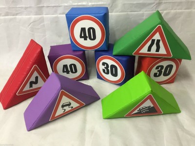 Soft Play Road Sign Set with carry bag Qualit