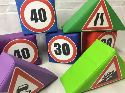 Soft Play Road Sign Set with carry bag Qualit