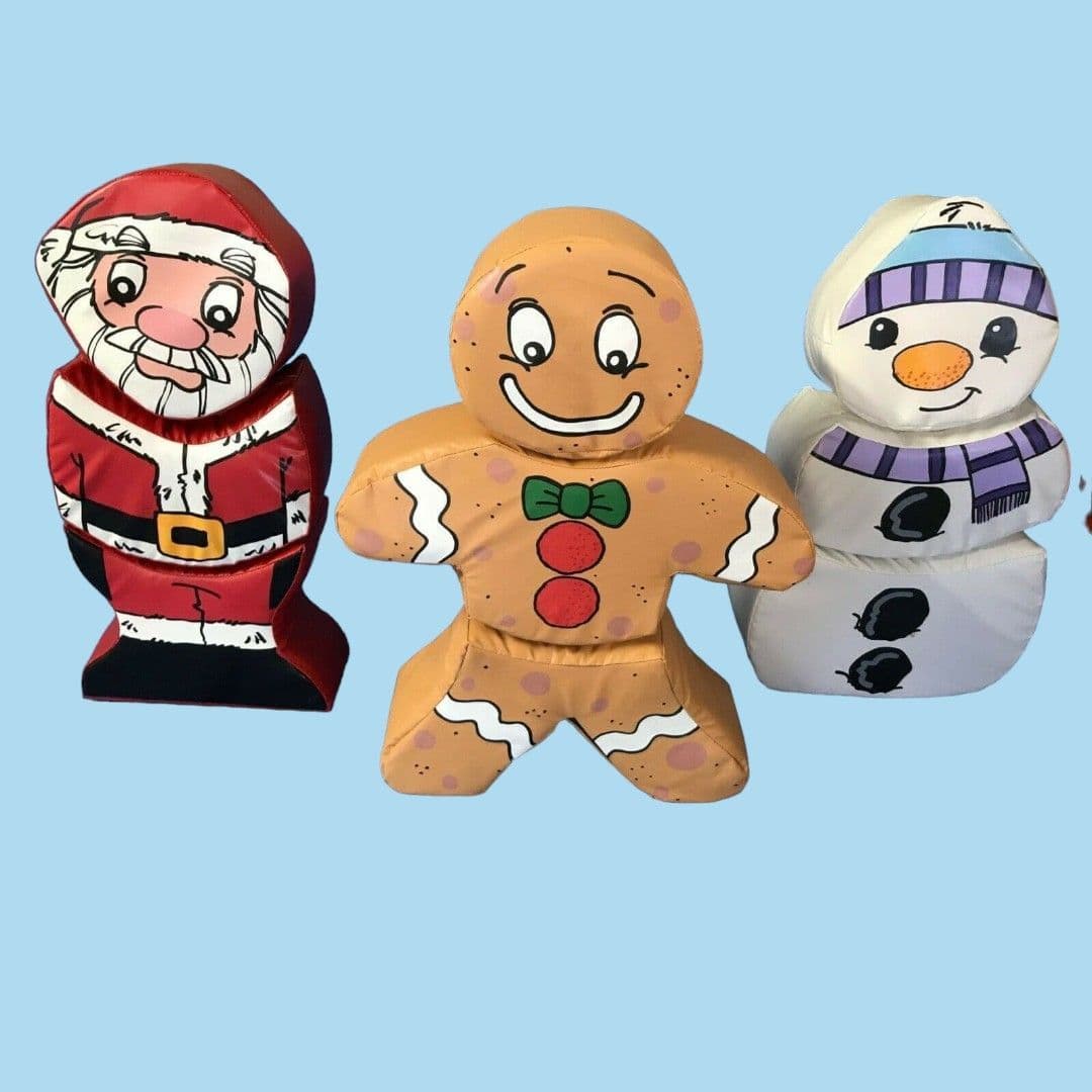 Build A Santa, Gingerbread man, Snowman set