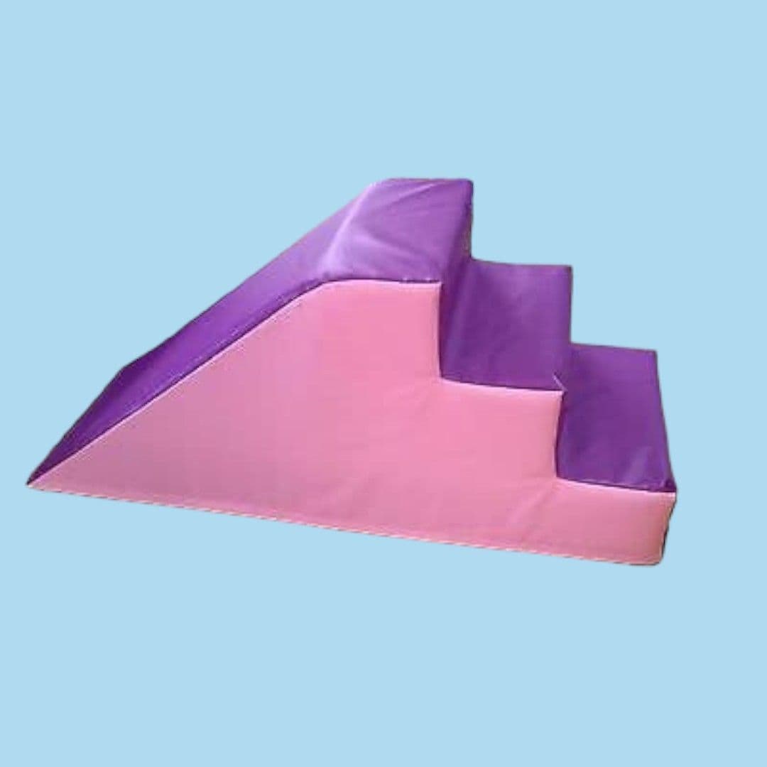 Light Pink / Purple  Soft Play Step & Slide  ideal soft play 120cm x 45cm x 45c
