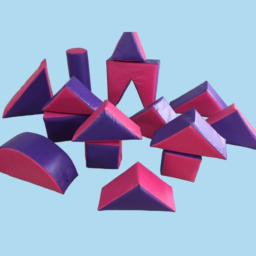PINK / PURPLE  15 Piece Soft Play Set in a Bag