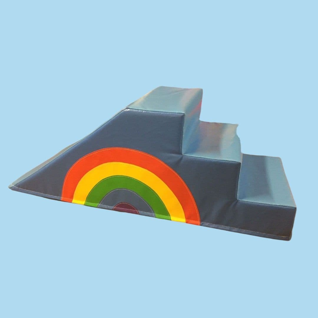 Rainbow Soft Play Step & Slide 120cm x 45cm x 45.cm